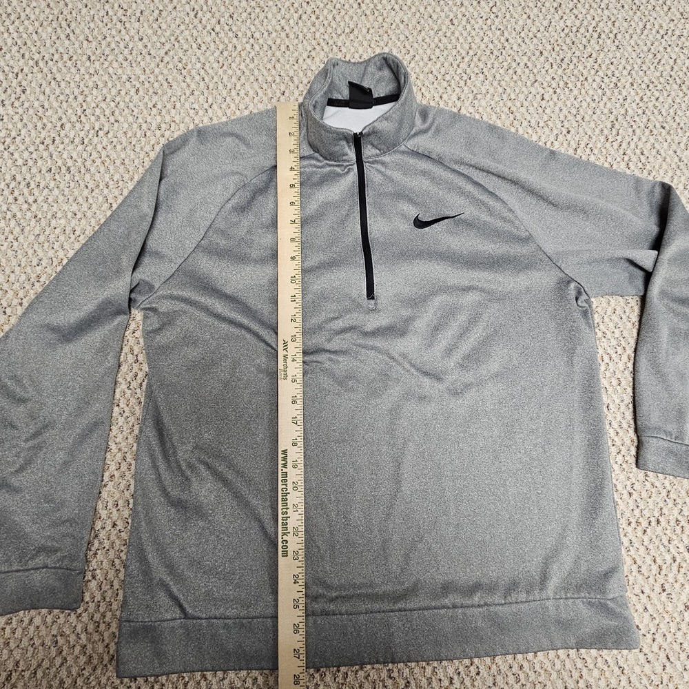 Nike‎ Mens Dri-Fit Pullover X-Large Gray 1/4 Zip Long Sleeve Training Activewear - Picture 2 of 5